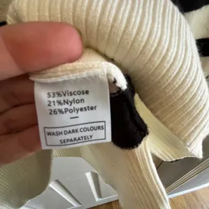 Wiholl Striped Knit Sweater Mock Neck‎ Ivory and Black NWT thumbnail 9