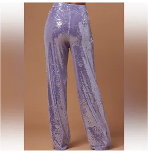 Lavender sequin feather sleeve set Purple Size XS thumbnail 3