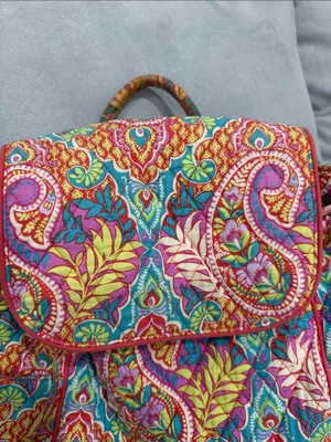 Vera Bradley Quilted Floral Paisley  Drawstring Backpack - Multicolor thumbnail 2