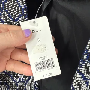 Banana Republic Women’s 6 Black Blue Blazer Jacket New thumbnail 3