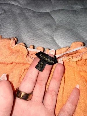 Orange Off-Shoulder Tiered Maxi Dress thumbnail 3