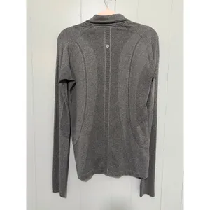 Lululemon Heathered Black Swiftly Tech 1/2 Zip Long Sleeve Fitted Top 12 thumbnail 5