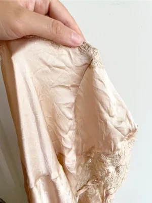Vintage 100% Silk Lace Up Dress Pink Made In France Victorian Renaissance thumbnail 9