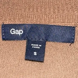 GAP‎ Brown V-Neck Button Cardigan Sweater Small 3/4 Sleeve Lightweight Knit thumbnail 3