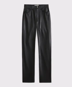 Abercrombie & Fitch Vegan Leather High Rise Pants thumbnail 6