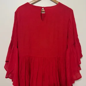 UMGEE Red Floral Embroidered Dress Size XL Women’s Boho Babydoll thumbnail 7