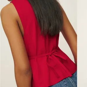 Reformation Meg Top in Lipstick thumbnail 2