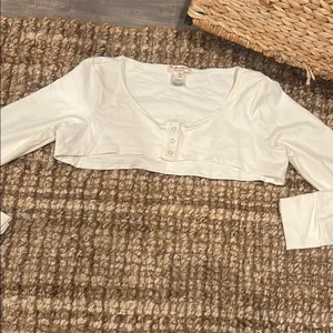 For Love & Lemons Knitwear Creme Bolero LS Top Size Small thumbnail 2