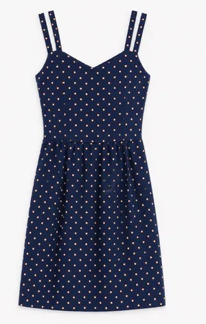 Audrey 3+1 Strappy Polka Dot Dress, Size Small thumbnail 1