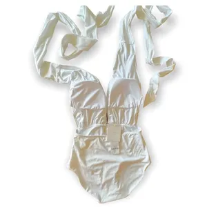 ZOMONETI White One Piece Swimsuit White Size L thumbnail 6