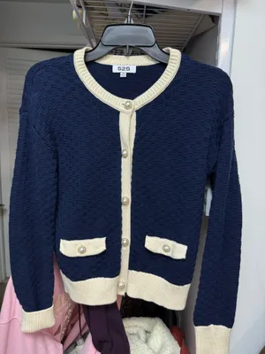 525 contrast trim trophy cardigan  thumbnail 5