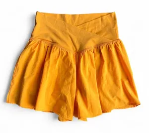 Aerie Women's Orange Foldover Shorts thumbnail 1