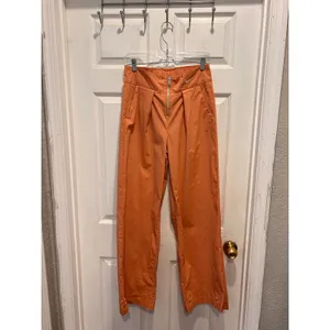 Nike Sportswear Woven High-Rise Trousers Orange WMNS Medium Snap Leg‎ Zip Front thumbnail 2