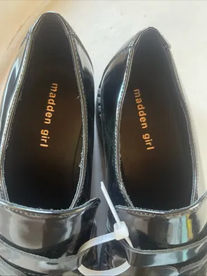 Madden Girl Black Patent Platform Loafers thumbnail 4