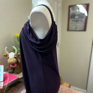 Scarlett night Purple off the shoulders dress size 12 thumbnail 4