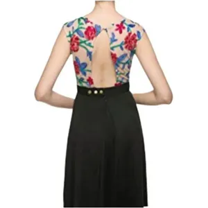 Acevog size L embroidered top blue knit skirt. thumbnail 3