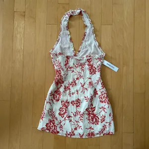 Princess Polly Taija red floral wrap halter mini dress thumbnail 3