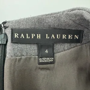 Ralph Lauren Black Label Wool Sheath Dress Size 4 Gray Workwear‎ Minimalist Chic thumbnail 9