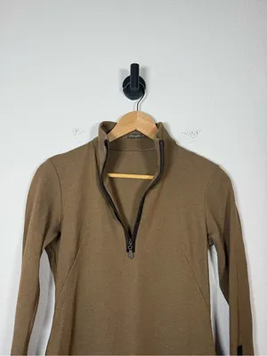 J. McLaughlin Bedford Ponte Quarter Zip Sheath Dress Brown Size S thumbnail 5