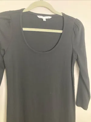 The Nines by HATCH Black Long Sleeve Scoop Neck Midi Dress thumbnail 4