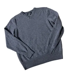 Tahari Italian Merino Wool Sweater Womens M Gray Old Money Preppy Academic thumbnail 1