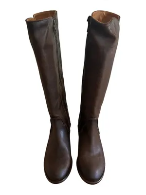 Frye Ladies Carson Piping Chocolate Tall Western Boots FR41360-CHOC, 7.5, NWOT thumbnail 3