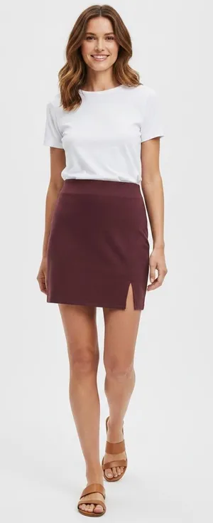 Lululemon Softstreme High Rise Mini Skirt Goodnight Plum Large NWT thumbnail 1