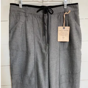 Democracy Clothing Curve Equality Straight Leg Pants‎ Grey Heather Drawstring 12 thumbnail 5