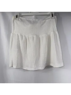 SHEIN White Textured Twist Front Top Size 4 thumbnail 5