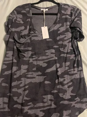 Z Supply Black Camo V-Neck thumbnail 1