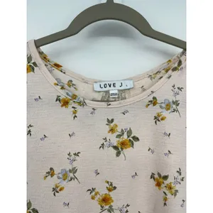 Love J Womens Pink Floral Open Back Lace Detail Tie Shirt Blouse Top NEW Large thumbnail 3