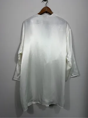 Vintage Victoria’s Secret Ivory Satin Lace Bridal Robe O/S 90s thumbnail 2