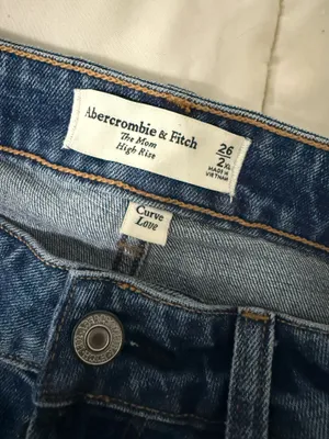 Abercrombie High-Rise Mom Curve Love Distressed Jeans thumbnail 3