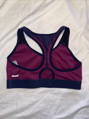 New Balance Plum Navy Racerback Sports Bra yoga gym pullover no pads thumbnail 3