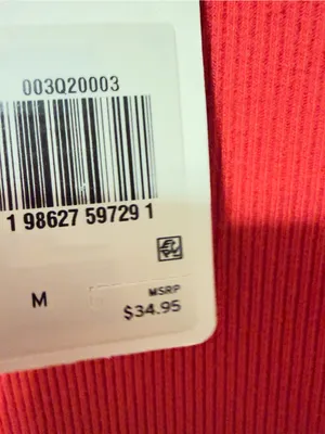 Rory Red Ribbed Button Up Top - Levi's- NWT size Medium thumbnail 5