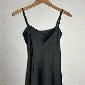 HELLO MOLLY Black Corset Tie Back Midi Dress Cocktail Party Slip Sexy Size 6 thumbnail 5