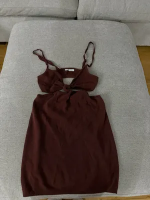 Peppermayo | Chocolate Brown Knit Mini Dress | Size 6 thumbnail 2