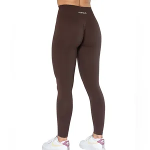 AURLOA Dream Seamless Leggings In Java Coffee Brown Size L thumbnail 4