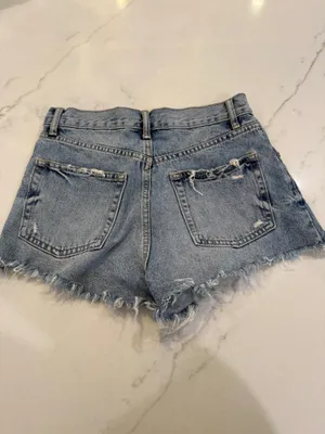 ZARA Ripped Mid-Rise Jean Shorts thumbnail 2