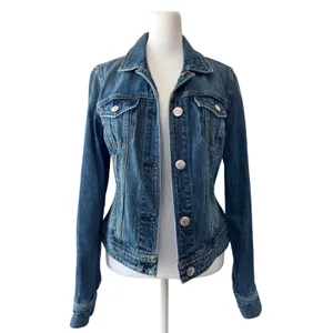 American Eagle 100% Cotton Medium Wash Denim Jacket thumbnail 2