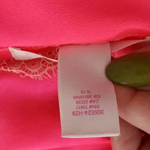Victoria's Secret Lace Plunge Slip Hot Pink Size Small thumbnail 5