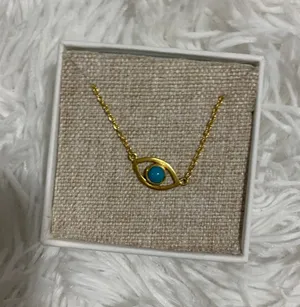 Pura Vida Evil Eye Gold Necklace thumbnail 1