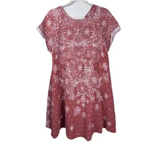 Free People Sundress Size S Cotton Embroidered Back Cut Out Boho Summer Sunny thumbnail 13