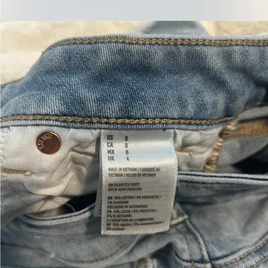 American Eagle Outfitters Blue Jean Shorts Distressed Cut-Off thumbnail 3