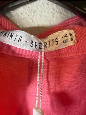 Saints & Secrets NWT Hot Pink Sleeveless Button Front Mini Dress‎ Size S AU 8 thumbnail 9