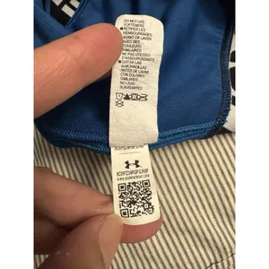 Under Armour Crossback Sports Bra Blue Print Logo Band Small Style 1376436 thumbnail 5