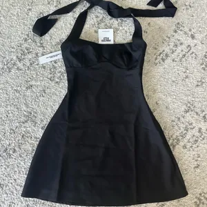 NWT Princess Polly Cabaret Halter Mini Dress Black thumbnail 4