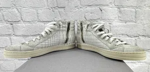 P448 Woman’s Dama Skate High-Top Sneakers Size 39 White/Multicolored Zip Italy thumbnail 9