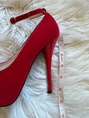 Shoe Dazzle Arya peeptoe pumps Red Size 6 thumbnail 3