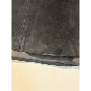 Women’s Y2K Dollhouse Black Leather Suede Lined Mini Skirt Size Large Zip Back thumbnail 2